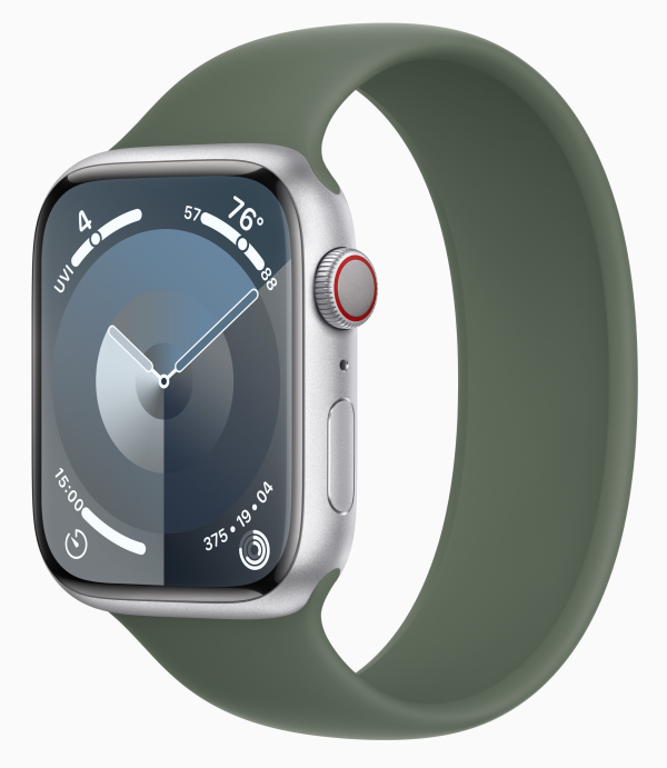 Apple Watch S9 silver aluminum Solo Loop olive 230912 2